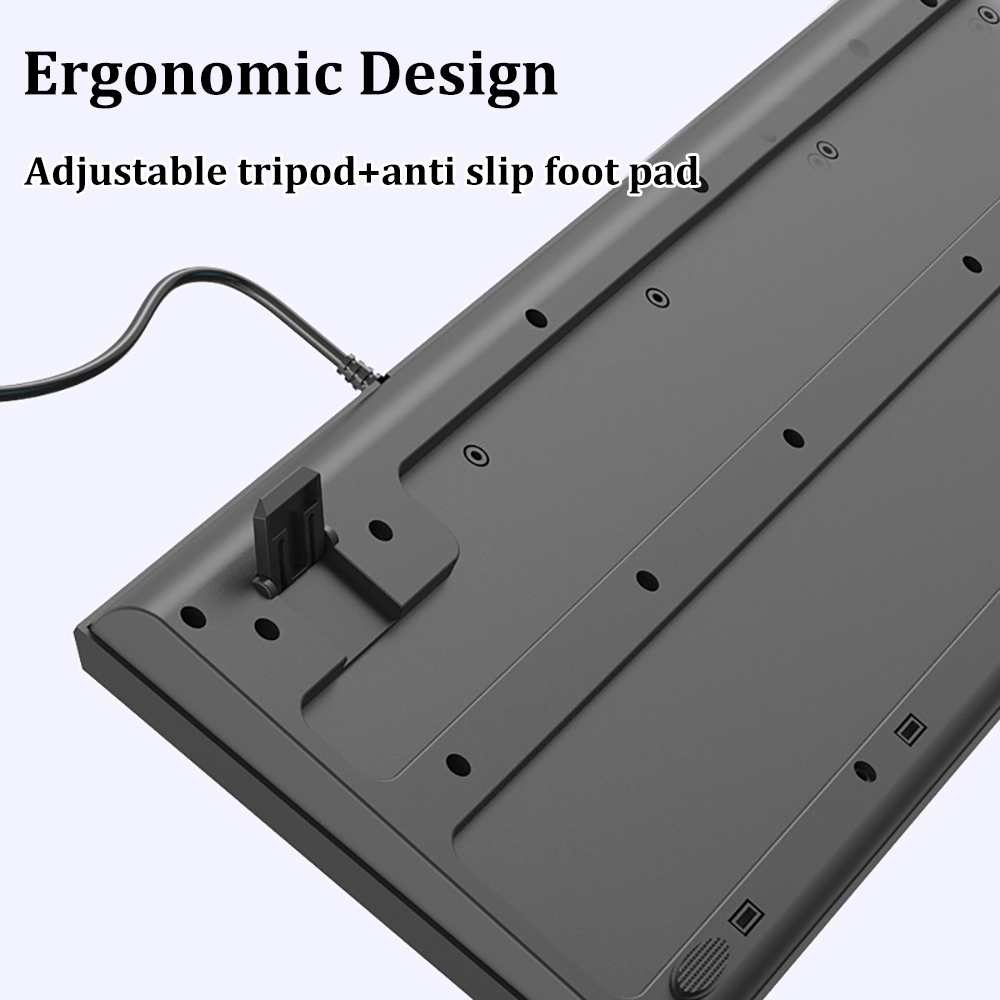 USB Wired Keyboard 104 Keys Standard Keyboard Laptop Gaming Keyboard Membrane Keyboard Ergonomic keyboard For PC Windows Mac OS