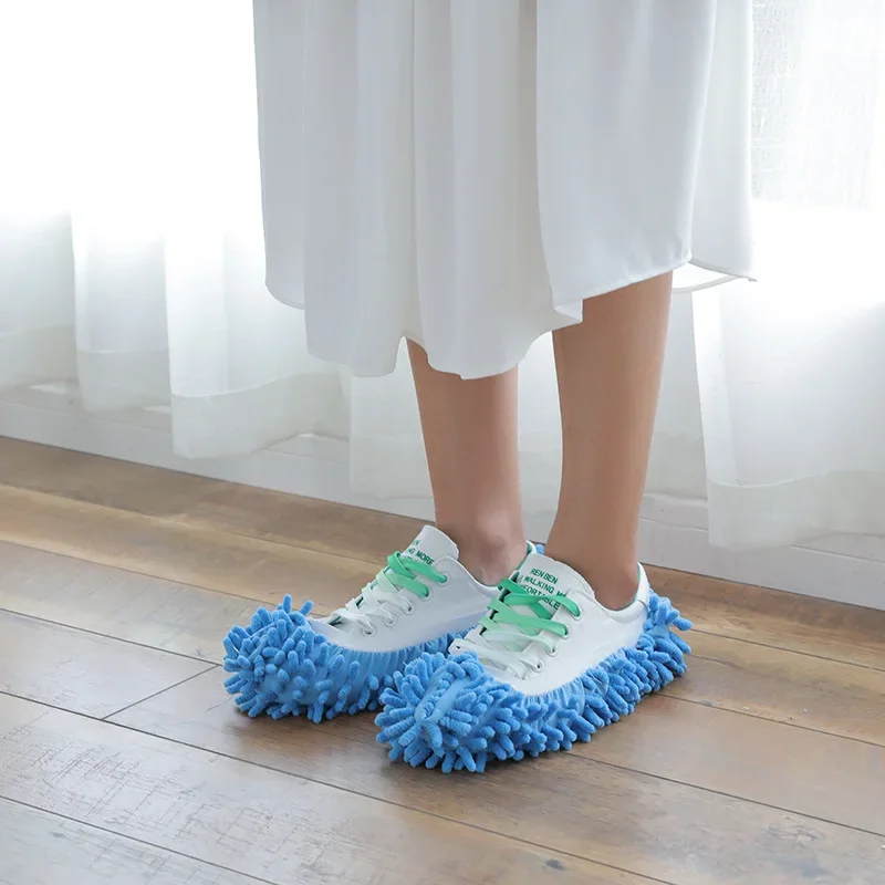 Zapatillas de limpieza de polvo para el hogar, paño de microfibra para limpiar zapatos, 1 piezas