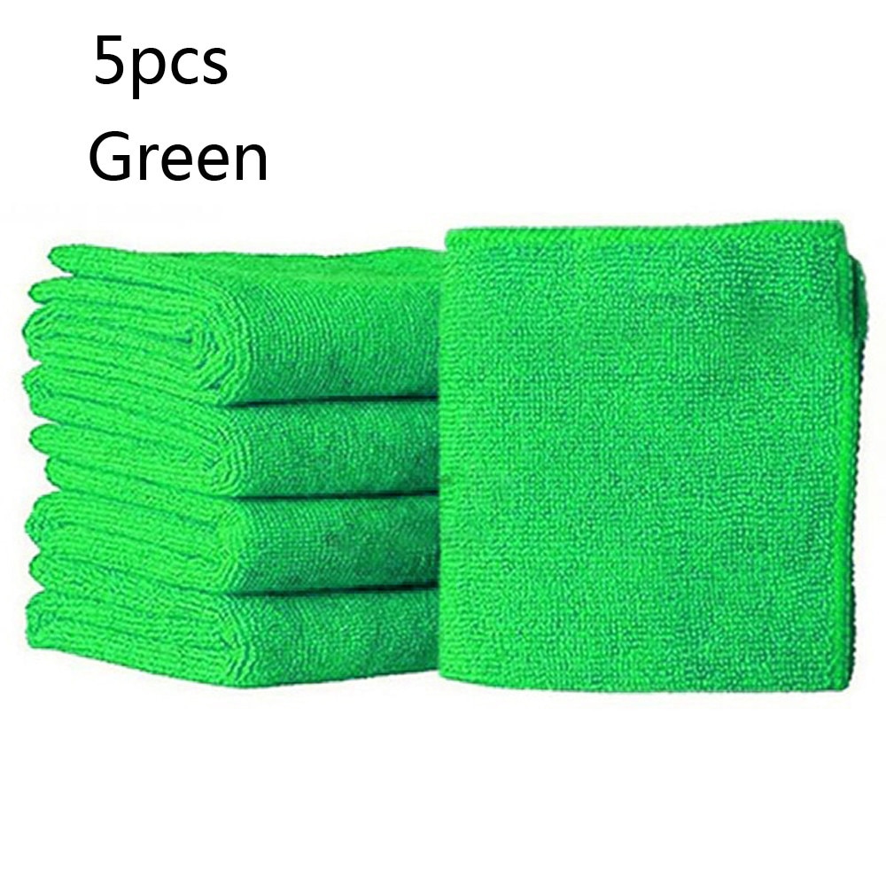 5pcs/10Pcs Microfibre Cleaning Auto Soft Cloth Washing Cloth Towel Duster 25*25cm Car Home Cleaning Micro fiber Towels