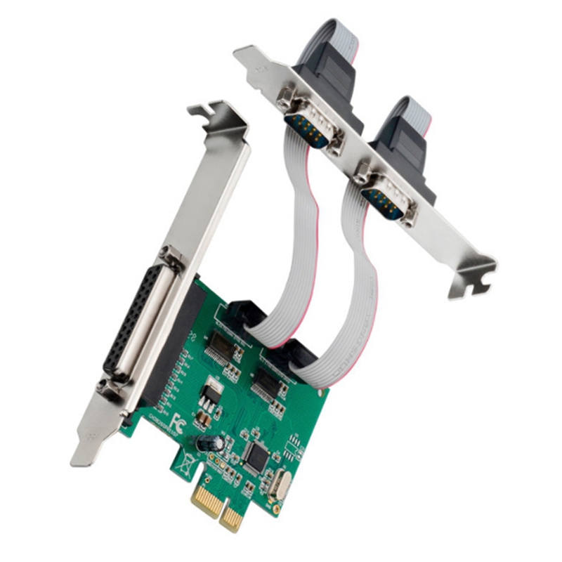 Carte de contrôle PCI-E 2S1P parallèle série RS-232 + LPT, carte d&#39;extension de Port d&#39;impression CH382L pour imprimante PC