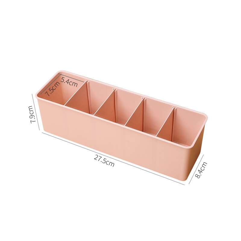 Adjustable Drawer Makeup Organizer Cabinet Organiser Plastic Dividers For Drawers Clothes Organizers Tray For Cosmetic: Pink
