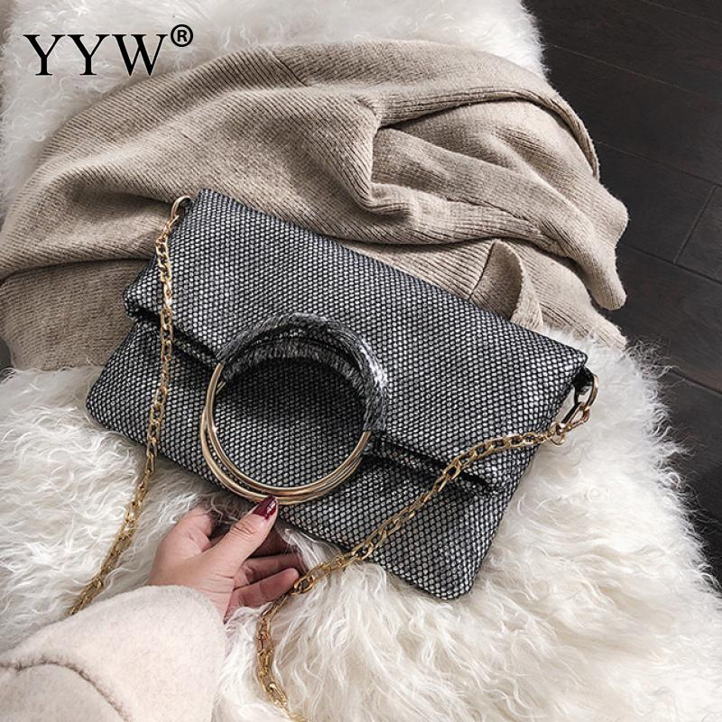 Luxury Handbags Women Tote Bags Grey Crossbody Bags For Women Large Capacity Black Foldable With Chain