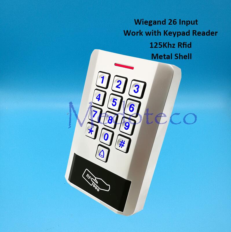 Metal Rfid Card Access Control EM card Press keypad access controller wiegand 26 input for Keypad Reader Door Lock Reader: Controller