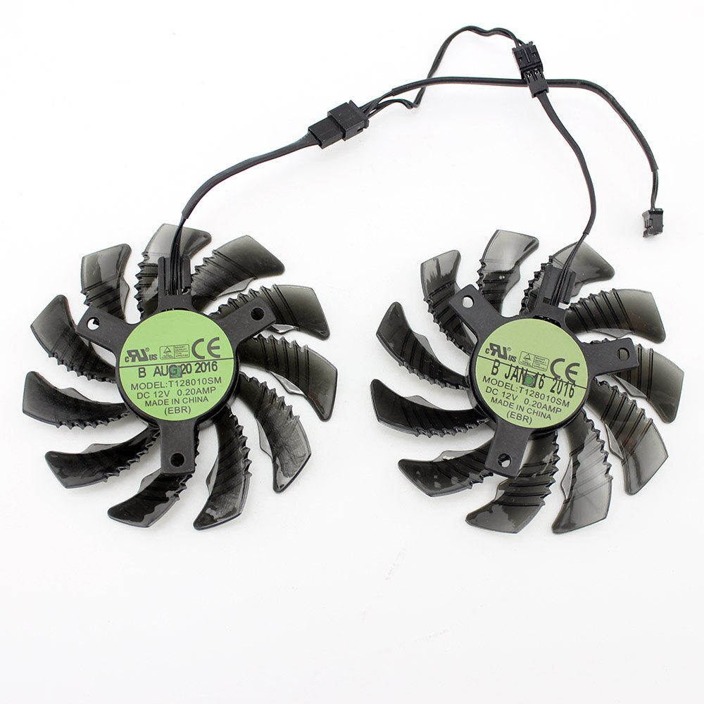 78 MM T128010SM GTX960 ventilateur 12 V ventilateur de refroidissement GV-N960OC pour Gigabyte GTX 960 ventilateur graphique carte vidéo refroidisseur ventilateur PLD08010S12H ventilateur: 2PCS
