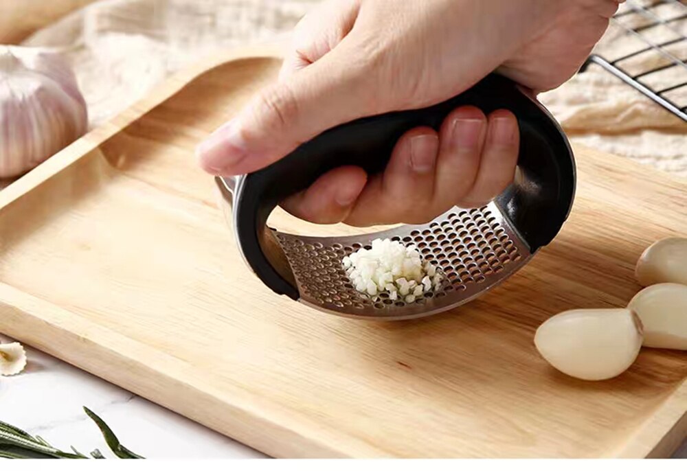 Stainless Steel Garlic Press Manual Garlic Grinder Ginger Press Kitchen Accessories Garlic ChopperCrusherpowder kitchen tools