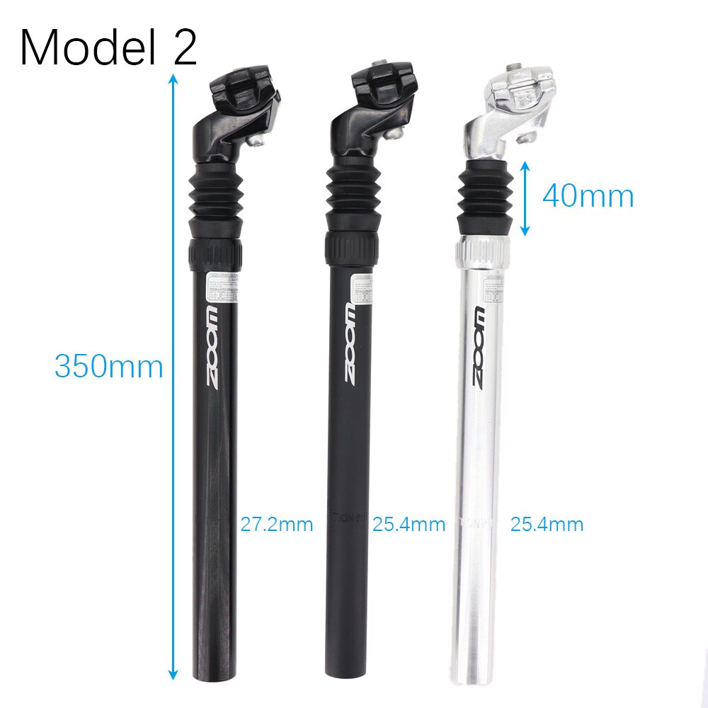 ZOOM-Suspensión tija de sillín para bicicleta, amortiguador para silla de bicicleta con suspensión, perfecto para bici de montaña, Alu MTB, 25,4, 27,2, 28,6, 30,1, 30,4, 30,9 y 31,6