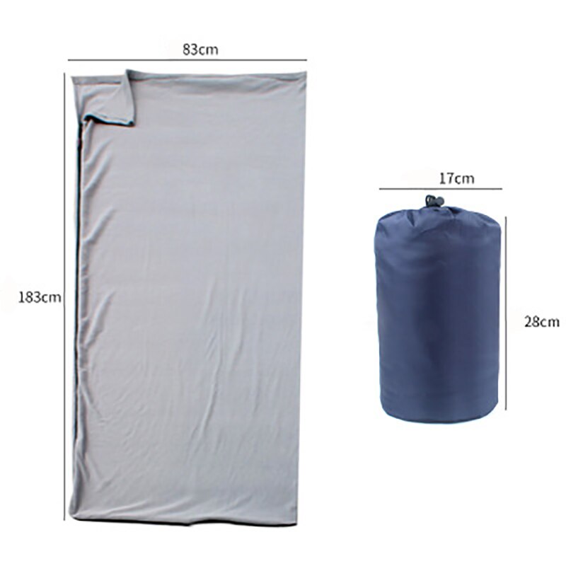 Udendørs fleece sovepose camping rejse liner aircondition er varm fire sæsoner camping