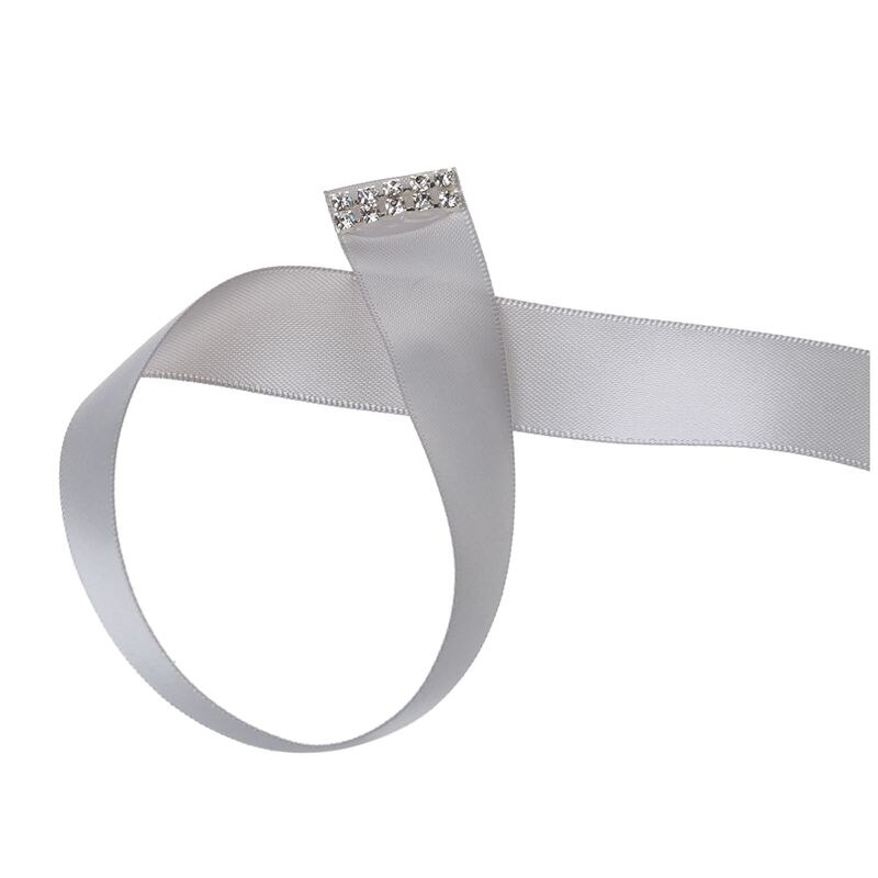 Bruidsriemen met strass steentjes voor dames, bruidsriemen voor trouwjurken (grijs)