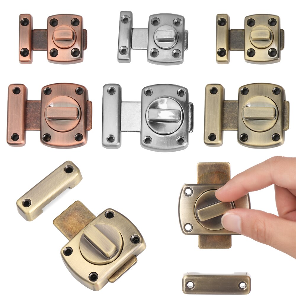 1pc Universal Turn Twist Bathroom Door Bolt Furniture Bolt Thickened Cabinet Lock Pin Home Hotel Security Hardware