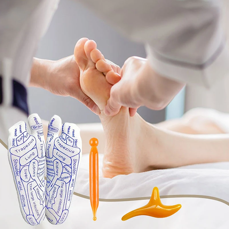 Massage soulager les pieds fatigués chaussettes acupression masseur de pieds réflexologie chaussettes pied Point outil physiothérapie chaussette directe