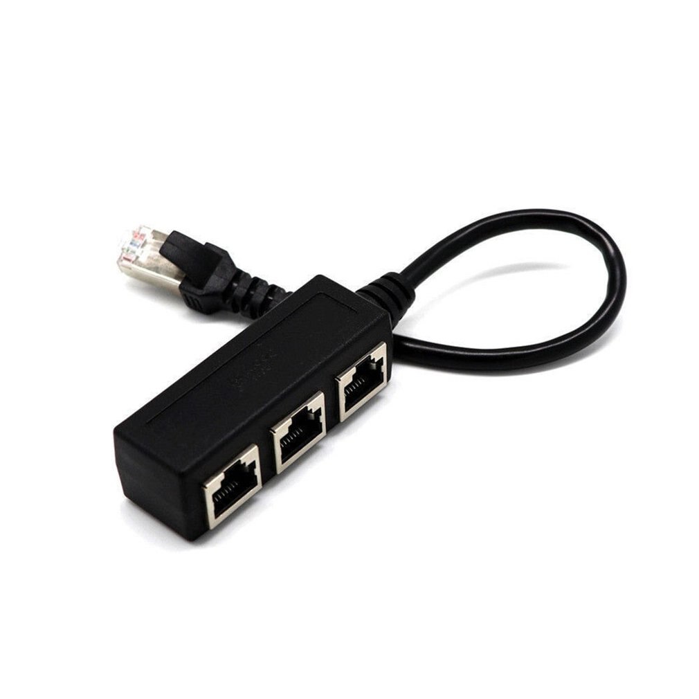 Prachtig Ontworpen Duurzaam 1 Tot 3 Poort Ethernet Switch RJ45 Y Splitter Adapter Kabel Voor Cat 5/kat 6 Lan