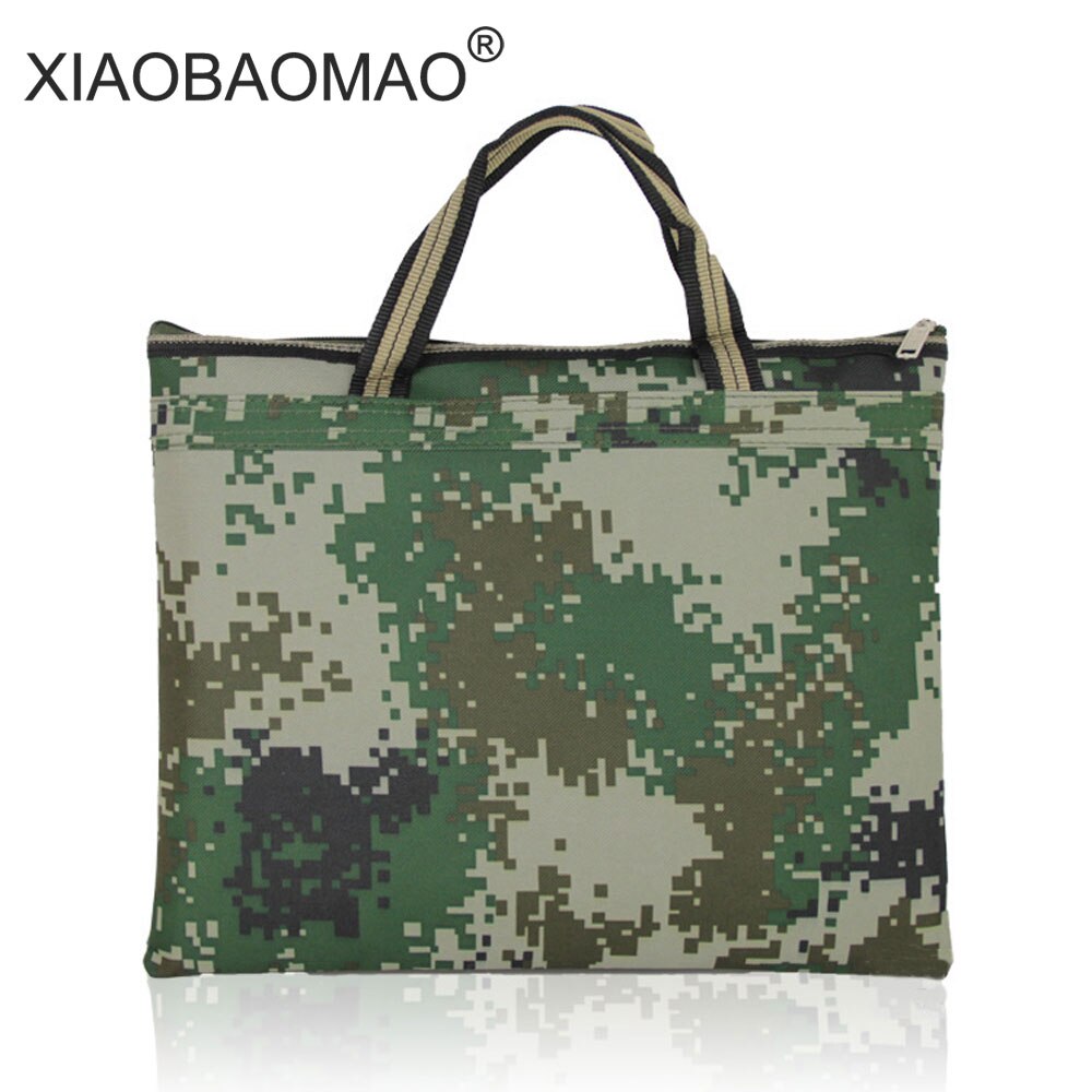 Large capacity men's business file organizer camouflage series document folder A4 file bag canvas office supplies