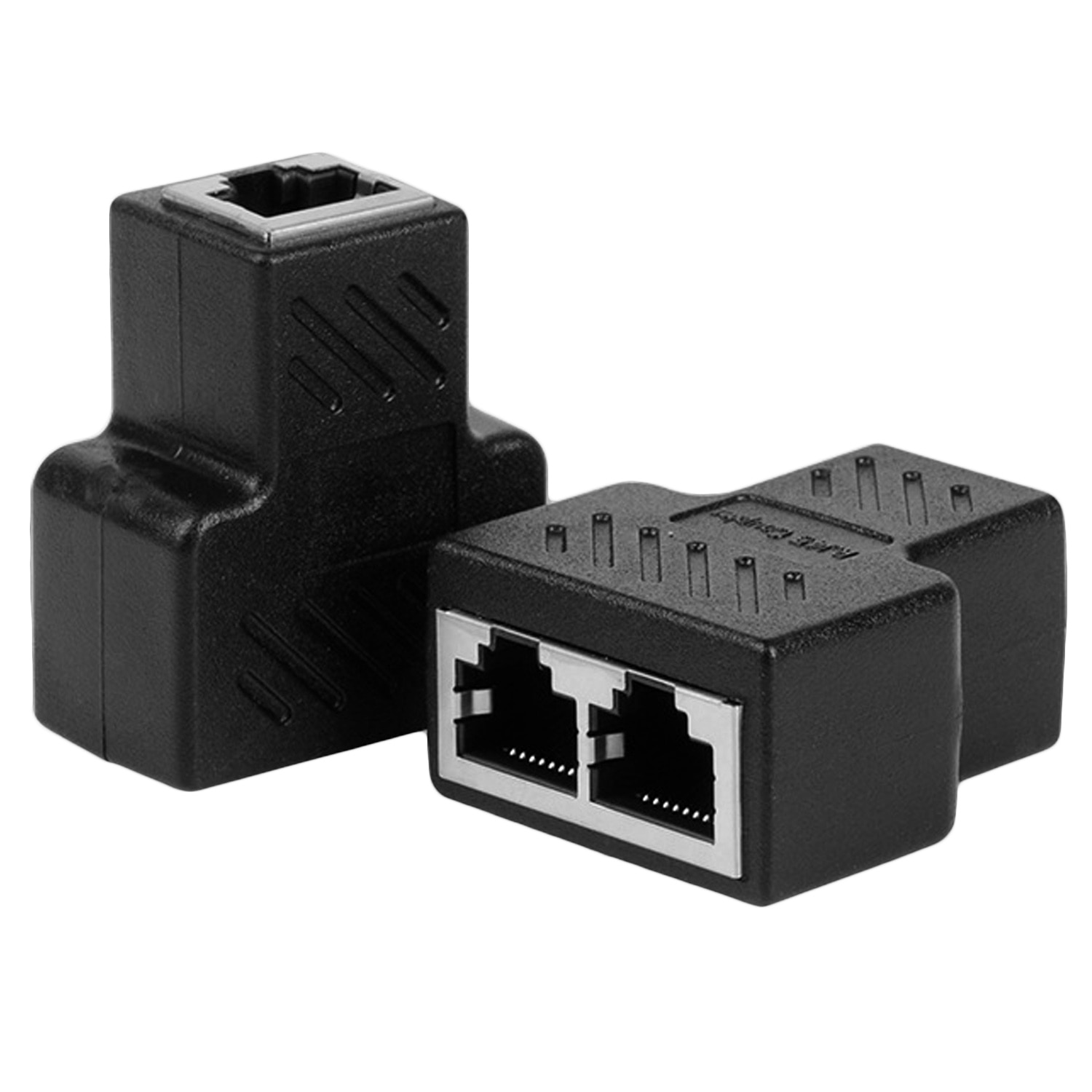 1 to 2 Way LAN Ethernet Network Cable Splitter Adapter RJ45 Female Splitter Socket Connector Adapter For Laptop