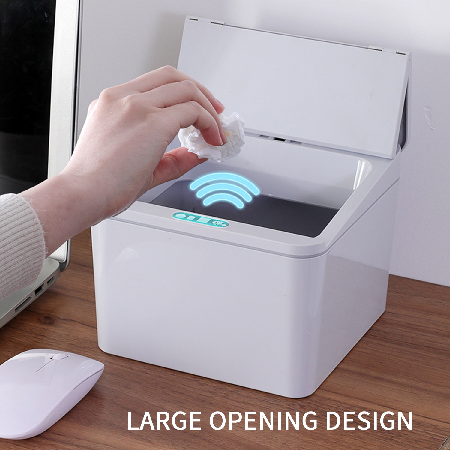 4L/6L Smart Trash Can Bathroom Waste Bins Garbage Bin Trash Bag Holder for Kitchen Toilet Cars Motion Sensor Waste Garbage Bin