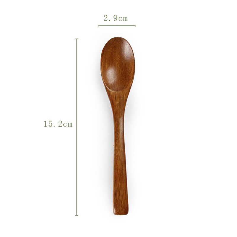 de cuchara de sopa de leche con miel de madera maciza, vajilla de madera con mango largo, cuchara para agitar el café, palo, juegos de accesorios de cocina: 3