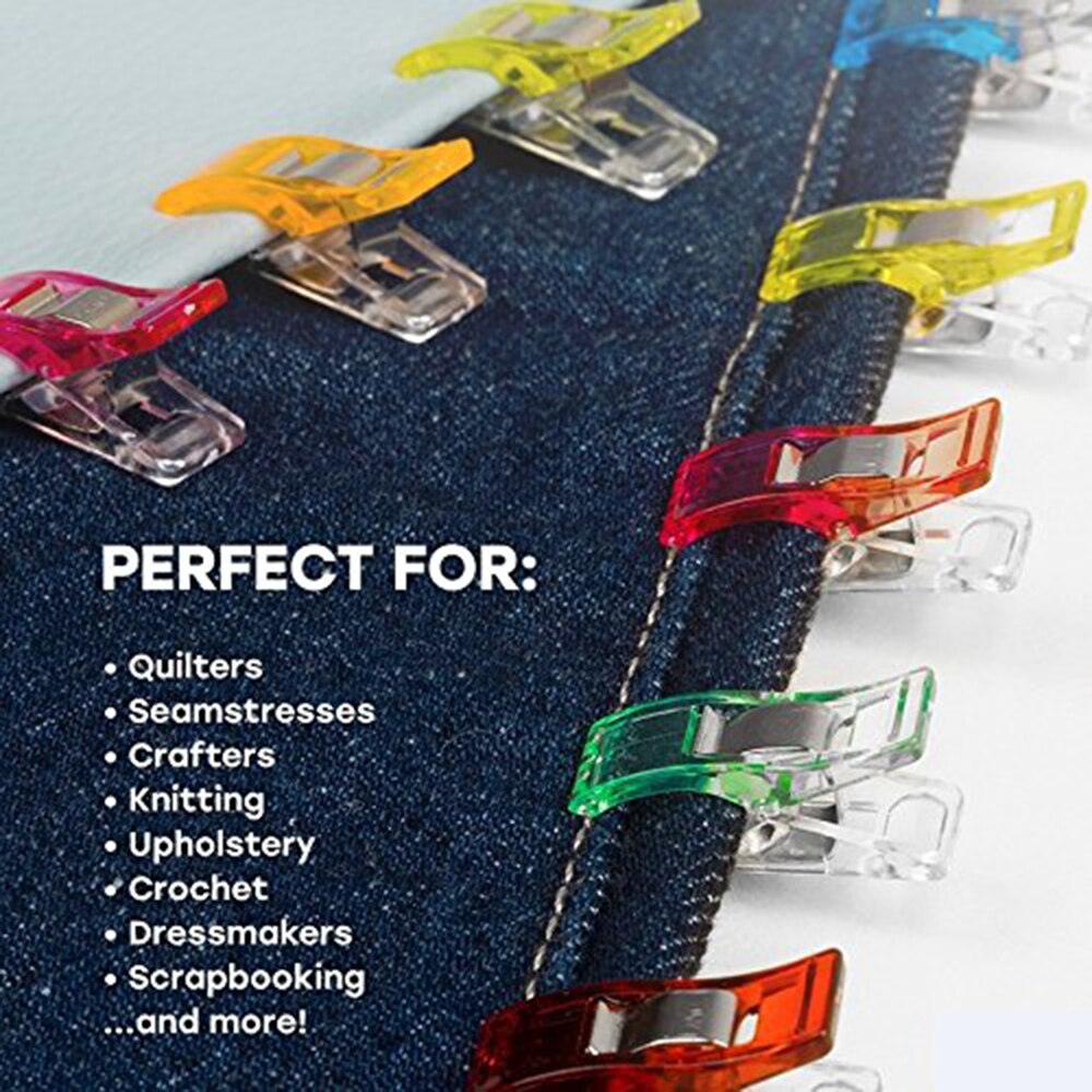 Clips de plástico mezclado para Patchwork, soporte para tela acolchada, artesanía, costura, prendas de punto, 30 Uds.