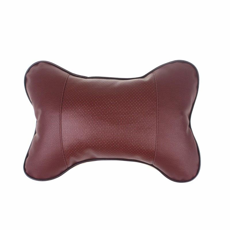 Accessories Interior Car Auto Seat Support PVC Leather Breathable Mesh Cushion Headrest Neck Pillow Health Care Car Headrest: 2