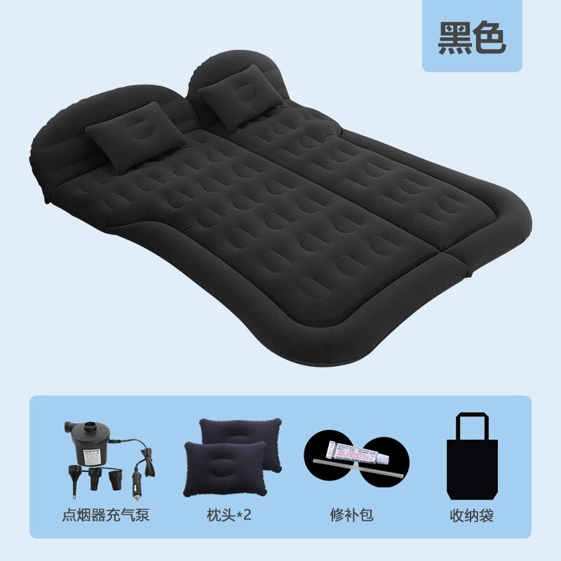 Universel SUV voiture voyage coussin de couchage voiture lit gonflable matelas d'air en plein Air Camping tapis enfant arrière échappement coussin voiture siège arrière: type1 SUV black