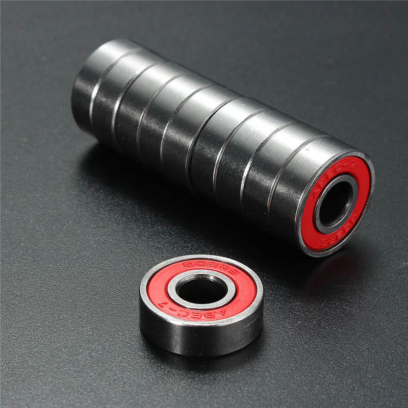 10 st abec 7 608rs skate scooter skateboard hjul reservlager kulrulle högsta precision