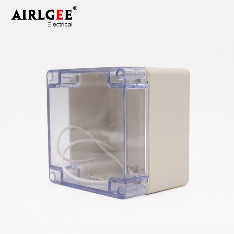 120 * 120 * 90mm IP65 plastic transparent cover plastic electrical waterproof junction box outdoor electrical box sealed monitor