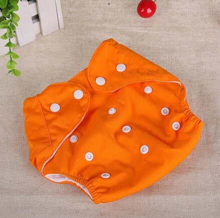 1 stks Wasbare Luiers Herbruikbare Luiers Grid/Katoen Training Pant Doek Luier Baby Fraldas Winter Zomer Versie Luiers: Oranje / For summer