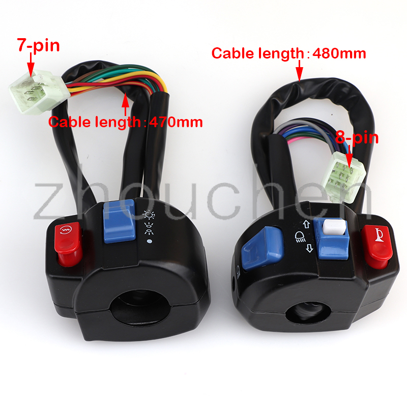 Interrupteur de commande de guidon pour SCOOTER chinois GY6, 4 temps, TAOTAO JCL ZNEN BMS, clignotant, phare électrique antibrouillard: Left right