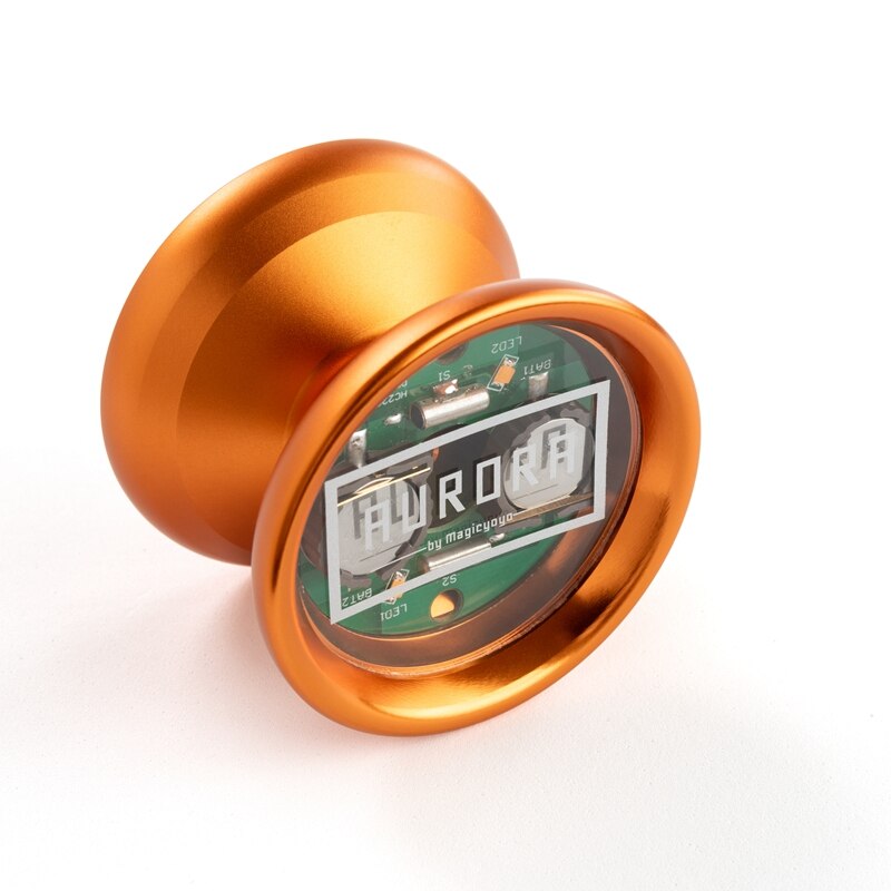 icyoyo Y02-Aurora Light Up Unresponsive Yoyo with Led Lights with Glove,Yoyo Holster,5 Strings,Blue Led Light