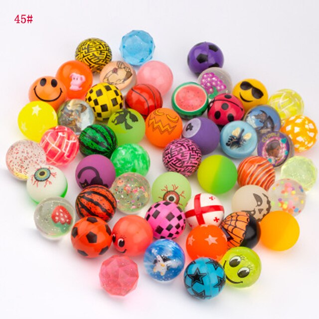 Children Funny Toy 30 43 57mm mixed Colorful Bouncy Ball Watermelon Jumper ball Translucent floating bouncy ball fun toy for kid: 2Pcs 42mm