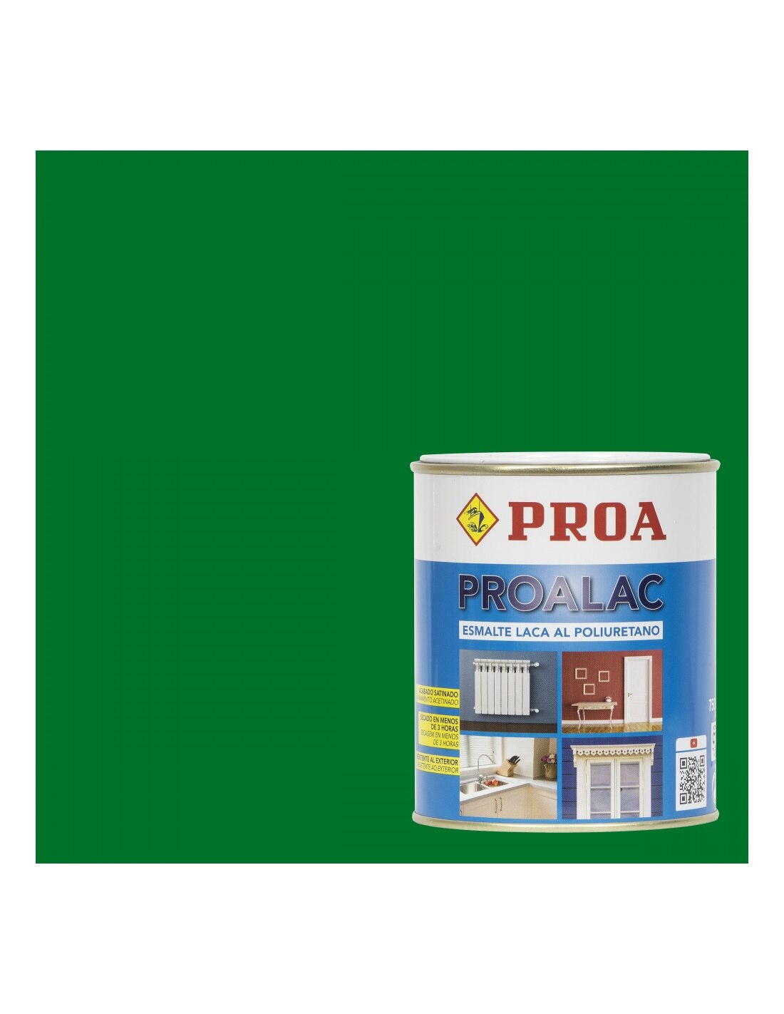 Proalac esmalte laca verde prado ral 6001