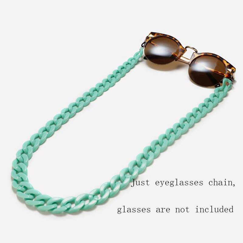 Leopard Acrylic Sunglasses Chain Women Reading Glasses Hanging Neck Chain Largand Glasses Chain Eyeglasses Strap
