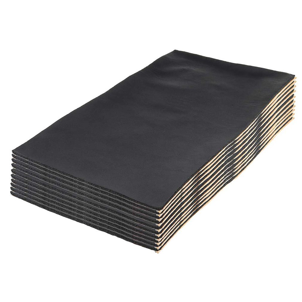 9 Uds 6Mm de aislamiento acústico de coche algodón goma plástico algodón 30*50Cm negro reducir el viento ambiente, ruido de carretera y ruido del motor