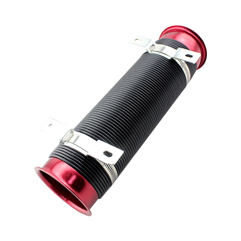 Air Duct Hose Universal Car Cold Air Turbo Intake Inlet Pipe Flexible Duct Tube Hose Pipe Adjustable 76mm: Red