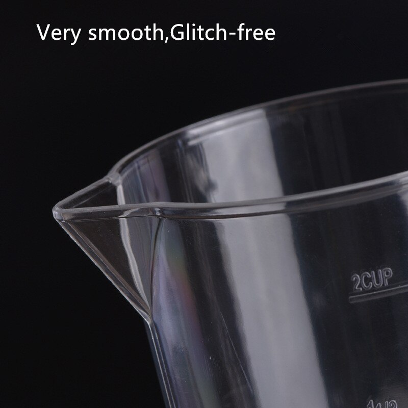 Vaso medidor de plástico irrompible para medir líquidos, jarra, contenedor de taza, herramienta de medición de laboratorio duradera