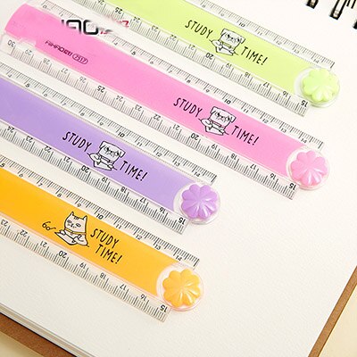 30CM Multifunction Folding Ruler Cute Kawaii Color Standard Rulers DIY Drawing Ruler School Supply for Kids Student Novelty