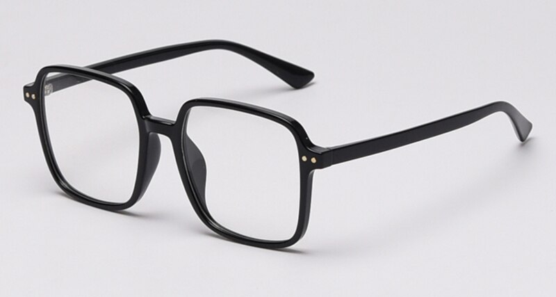 Peekaboo, gafas de protección para los ojos, montura cuadrada para ordenador para hombre TR90, gafas bloqueadoras de luz azul, gafas ópticas para mujer ultralivianas: black with clear