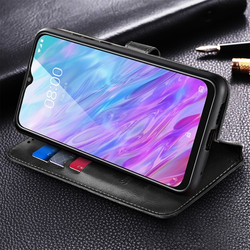 Étui en cuir souple à rabat pour smartphone ZTE Blade 20, Coque de protection Capa Funda