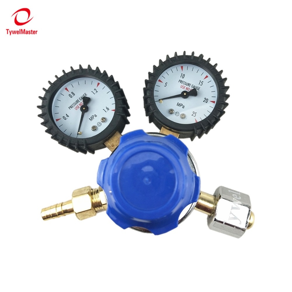 CO2 Regulator G5/8 Inlet Dual Gauge Carbon Dioxide Gas Flowmeter Welding Cutting Pressure Gas Regulator