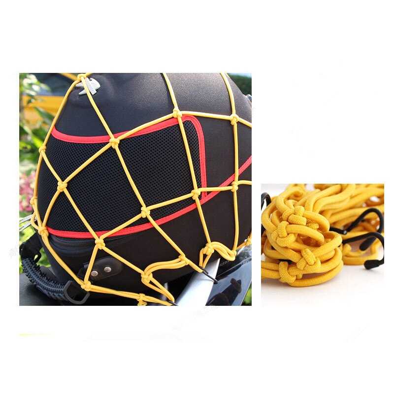 Casco del motociclo Serbatoio Del Carburante Netto Moto Attrezzature Bungee Cargo Maglia 40X40 cm Rete portaoggetti per moto 6 Ganci Tenere Deposito Mesh Portatile