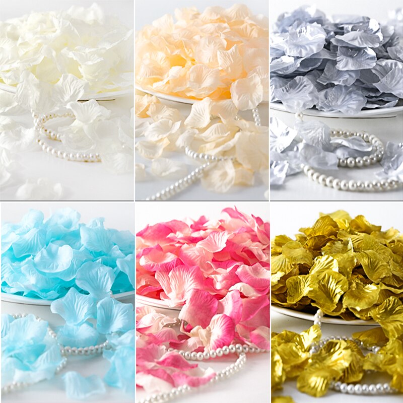 Pétales de roses en soie, 500 pièces/lot, 5x5CM, pour décoration de mariage, romantique, fausses fleurs, 31 couleurs, accessoires de mariage