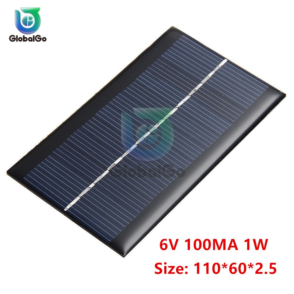 Solpanel 6v mini solcellesystem gør-det-selv til dc batteri mobiltelefon opladere bærbare 0.6w 1w solcelle til legetøj smart hjem belysning