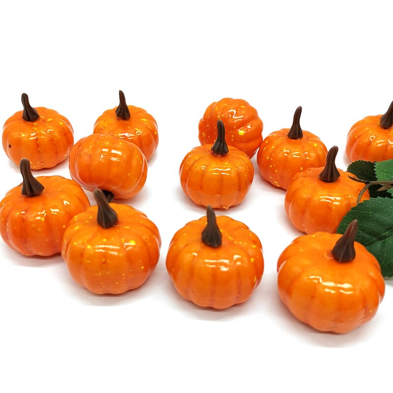 12 stk sett halloween hvite kunstige gresskar høst høst høsttakkefest hjemmeinnredning fotografering rekvisitter kunstig dekor