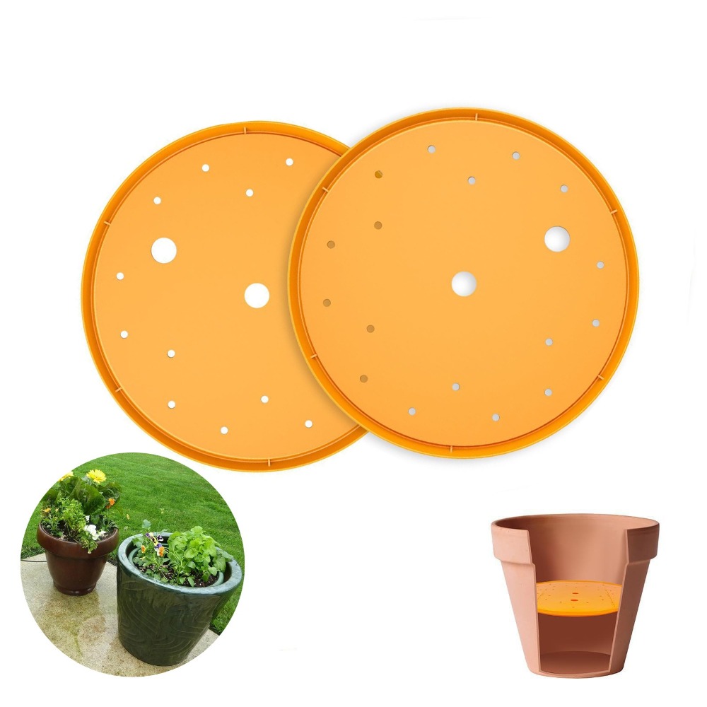 Plastic Round Flower Pot Lining Durable Drainage Holes Flower Pot Drainage Tool Portable Removable Planter Insert Patio