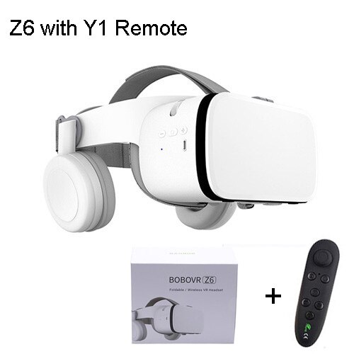 Bobovr Z6 mise à niveau Casque Casque 3D VR lunettes Casque de réalité virtuelle Bluetooth écouteur pour Smartphone Google carton: With Black Y1