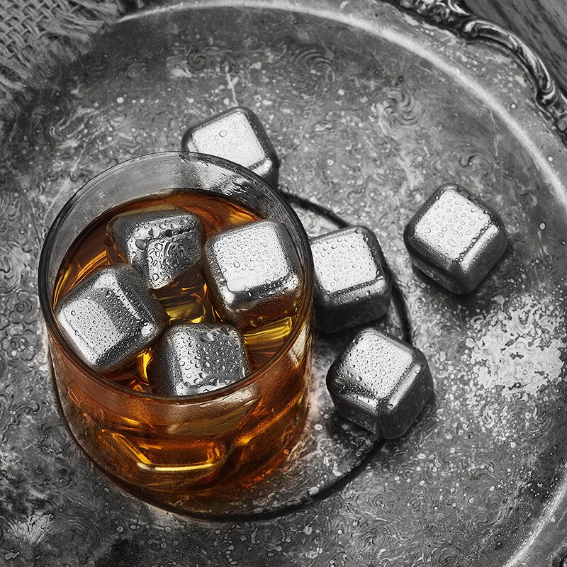 Kamienie Whisky kostki lodu ze stali nierdzewnej 4/6/8 szt. wielokrotnego użytku kamienie chłodzące robić whisky wino robić chłodzenia piwa szampana Wort bar