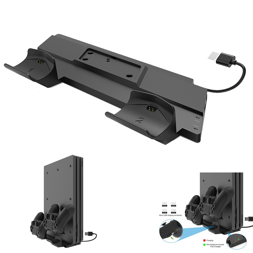 Vertical Stand Dual Controller Charger Charging Dock Station for PS4/PS4 Slim/PS4 Pro