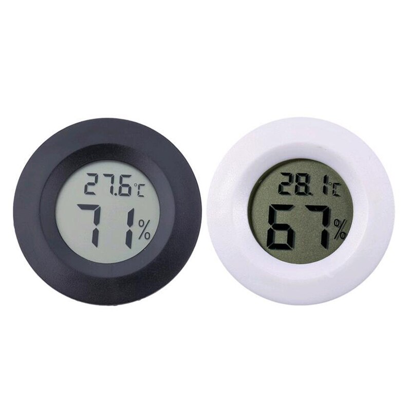 Mini Portable LCD Hygrometer Monitor Outdoor Home Temperature Travel Humidity Round Digital Thermometer People Pet Test