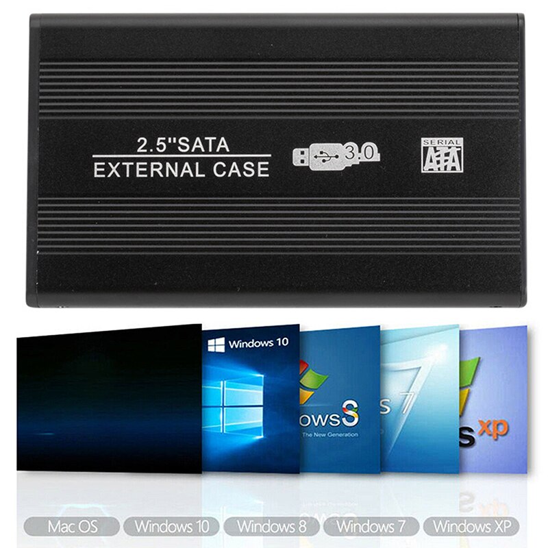 1Pc Aluminium Metal Externe Hdd Caddy 2.5 Inch Sata Externe Behuizing Usb 2.0 Hdd Hard Drive Case