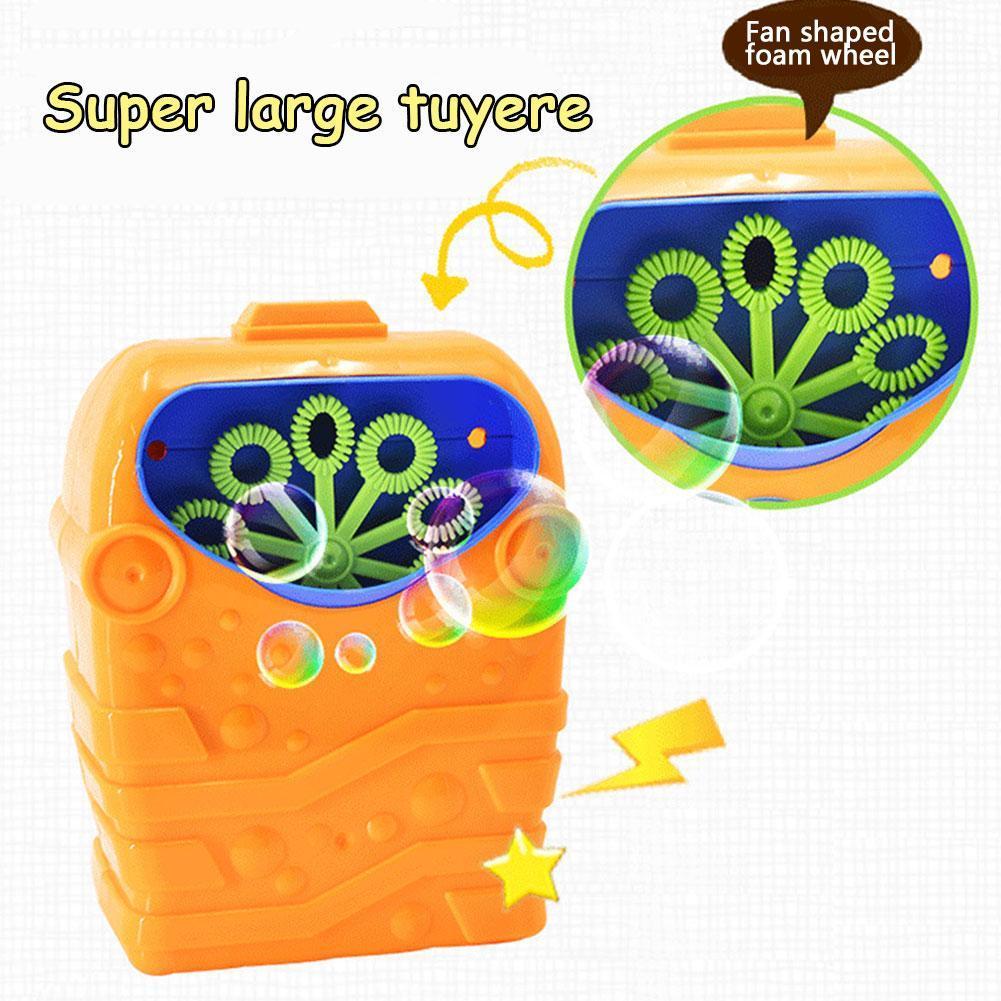 Draagbare Bubble Machine Kinderen Kids Interessante Outdoor Speeltuinen Partijen Speelgoed Speelgoed Kleurrijke Bellen X3R6