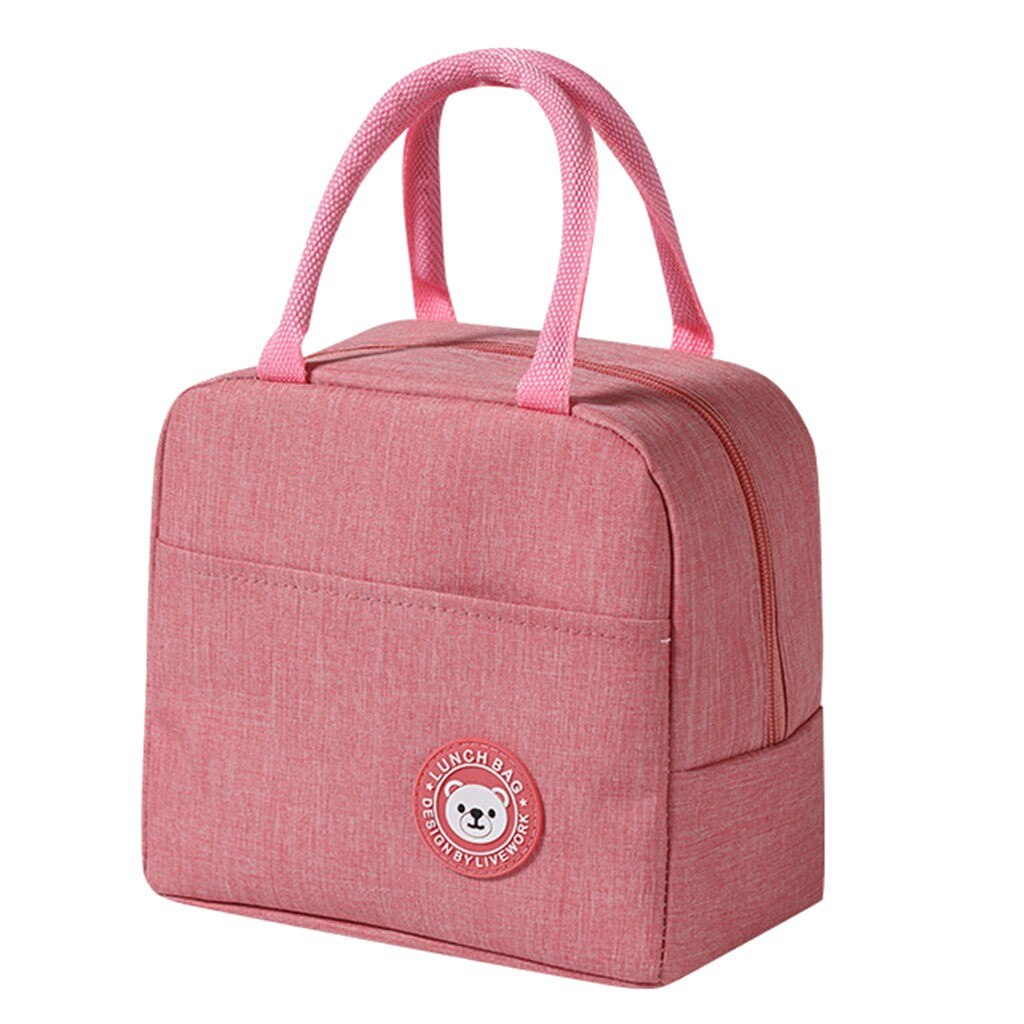 Vrouwen Lunch Voedsel Box Zak Geïsoleerde Thermische Voedsel Picknick Lunch Tassen Voor Vrouwen Kids Mannen Cooler Tote Lancheira: D