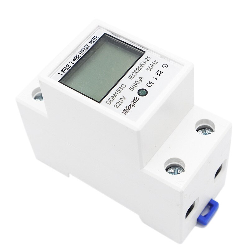 5-80A DDM15SC LCD affichage numérique monophasé DIN-Rail énergie électronique KWh mètre 220V/230V 50/60Hz